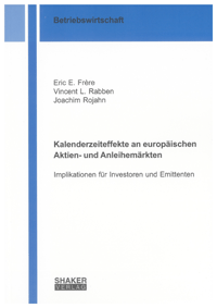 Eric E. Frère, Vincent L. Rabben, Joachim Rojahn - Kalenderzeiteffekte ...